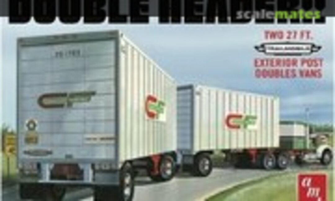 1:25 Double Header Tandem Van Trailers (Round2 Models 1132)