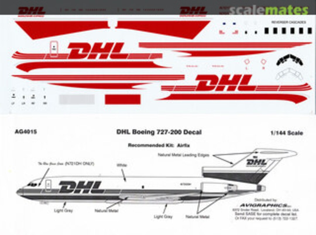 Boxart Boeing 727-200 AG4015 Avigraphics