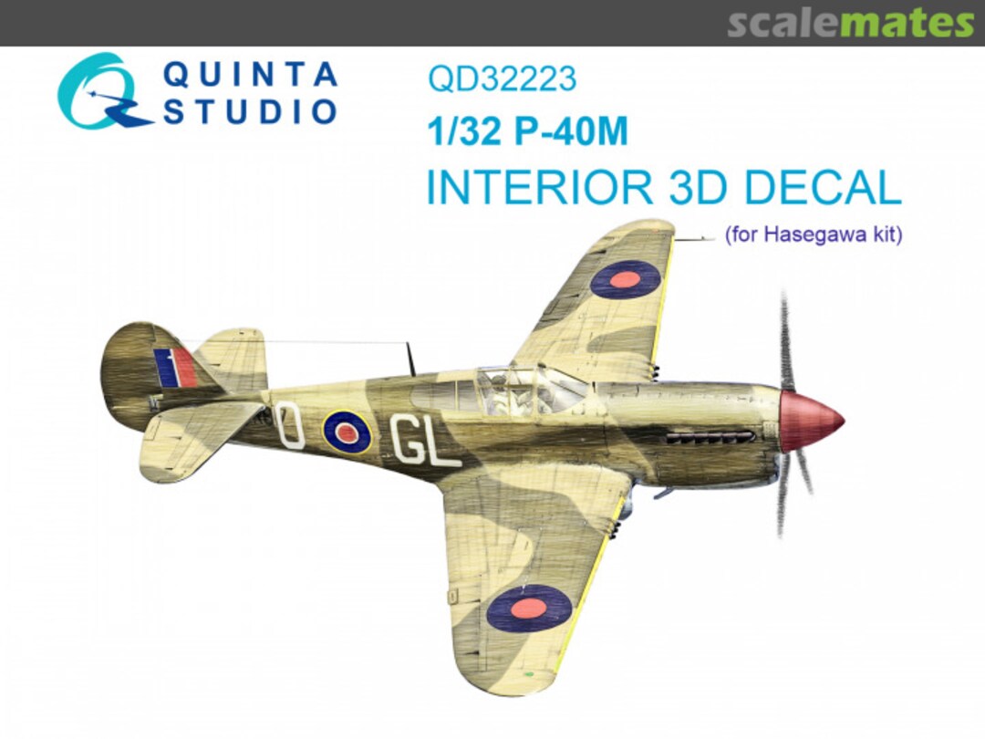 Boxart P-40M interior 3D decals QD32223 Quinta Studio