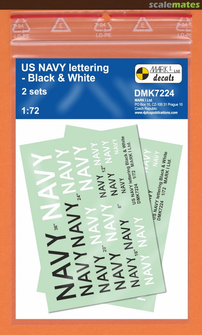 Boxart US Navy lettering – Black & White DMK7224 Mark I