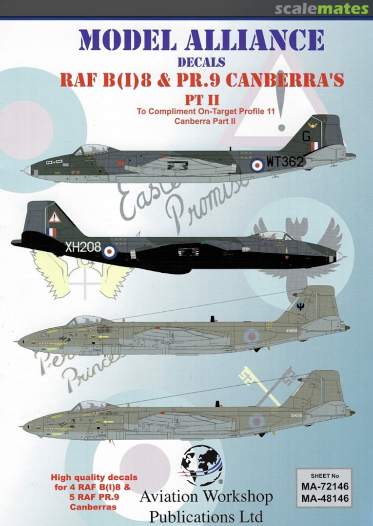 Boxart RAF B(I).8 & PR.9 Canberra's Pt II MA-72146 Model Alliance