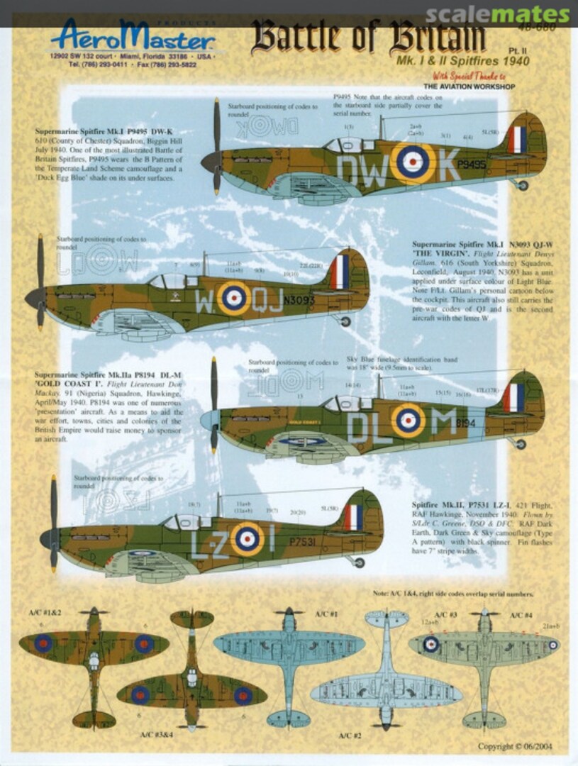 Contents Battle of Britain Part 2 48-680 AeroMaster