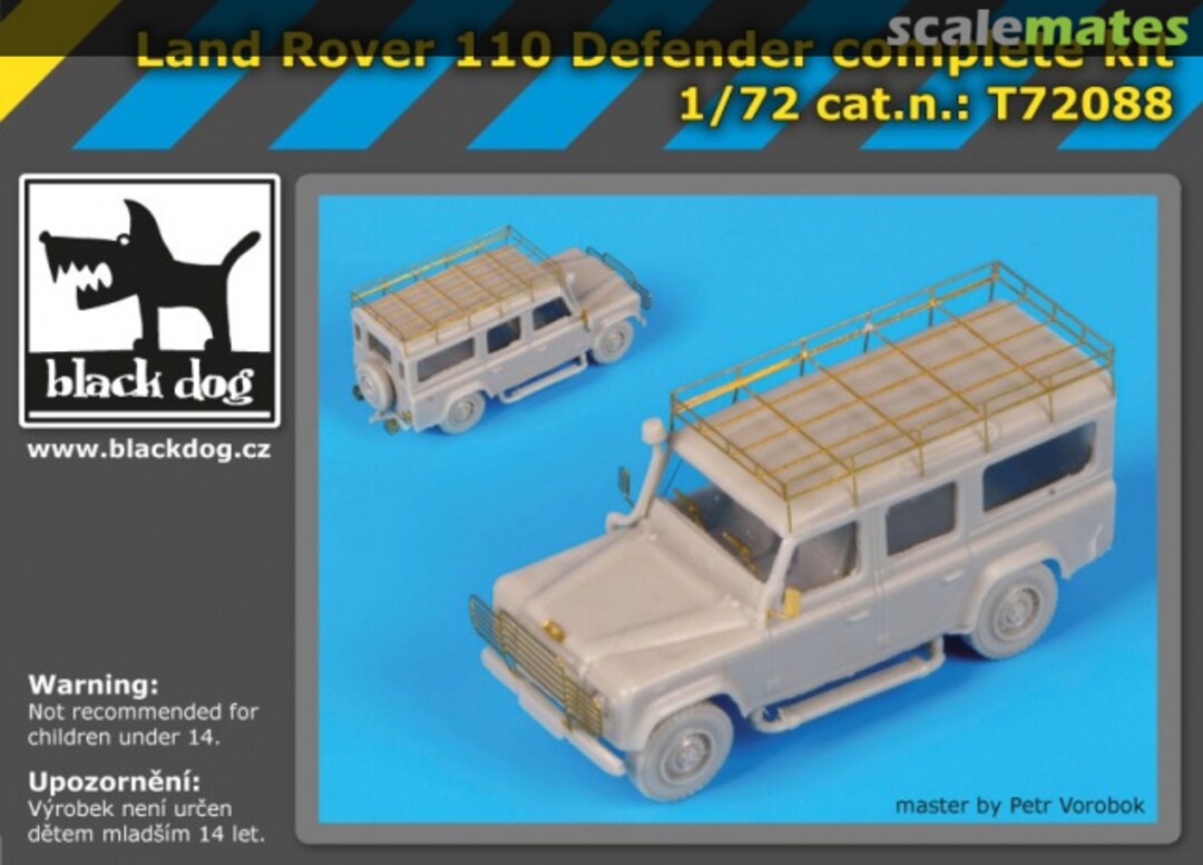 Boxart Land Rover 110 Defender T72088 Black Dog