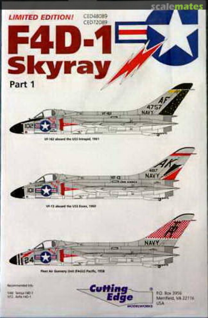 Boxart F4D-1 Skyray CED72089 Cutting Edge Modelworks