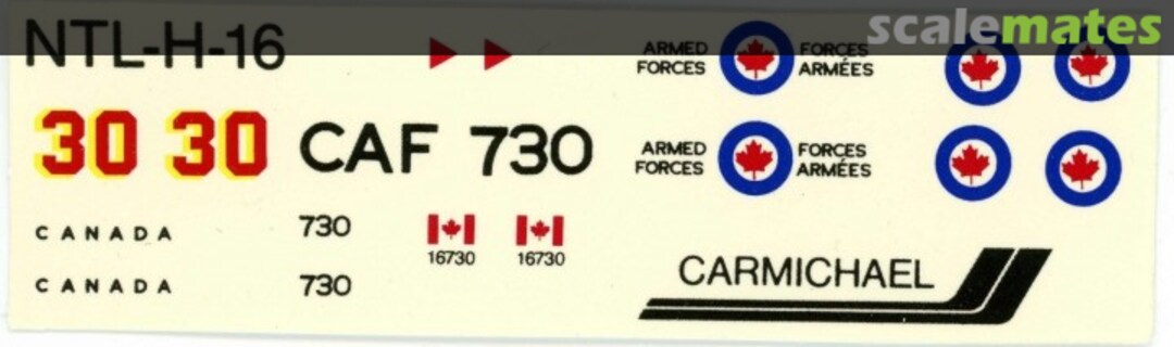 Boxart CF-116D 434 Sqdn. COLD LAKE NTL-H-16 Carmichael Decals