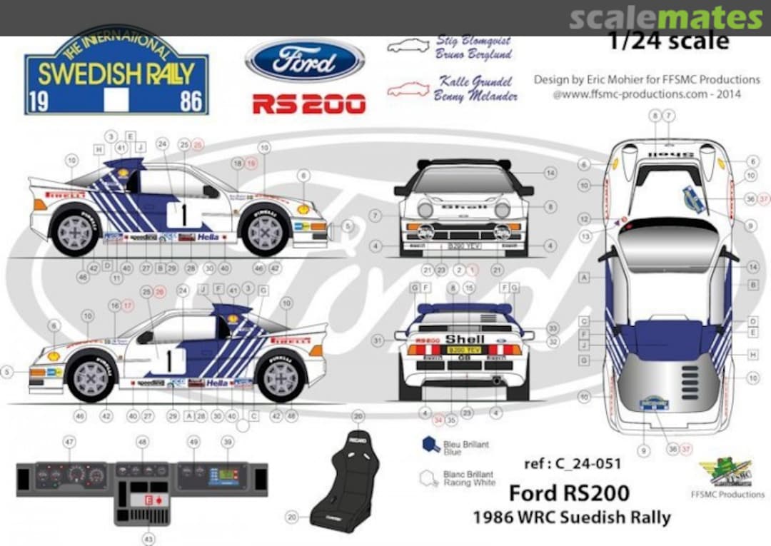 Boxart Ford RS200 (B200 YEV) "Shell" C 24-051 FFSMC Productions