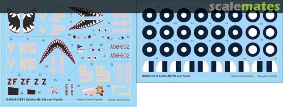 Contents Spitfire Mk. VIII over Pacific D48049 Eduard