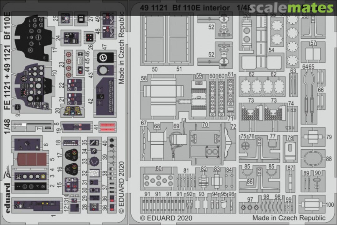 Boxart Bf 110E interior DRAGON 491121 Eduard