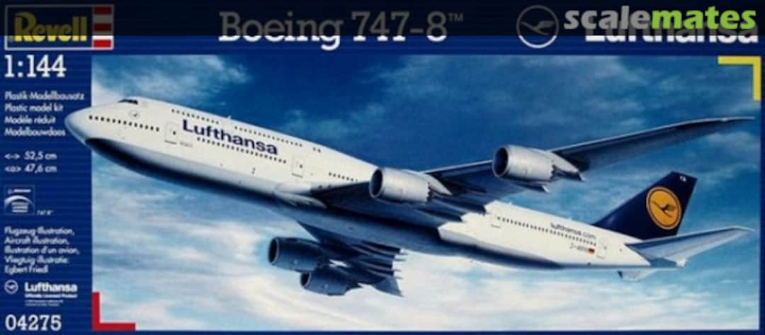 Boxart Boeing 747-8 Lufthansa 04275 Revell