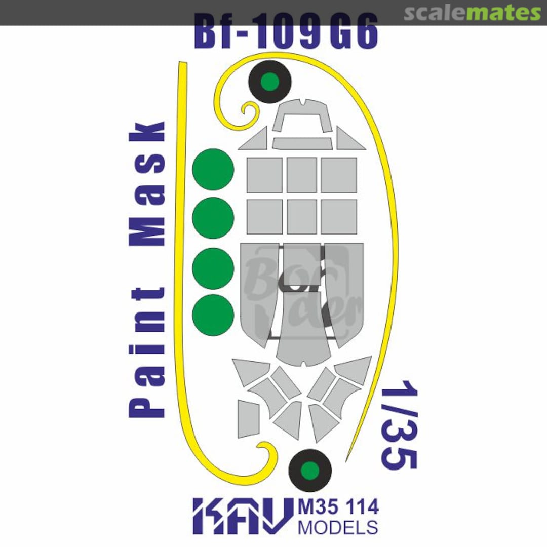 Boxart Paint Mask Me Bf-109 G6 (Border Model) KAV M35 114 KAV models