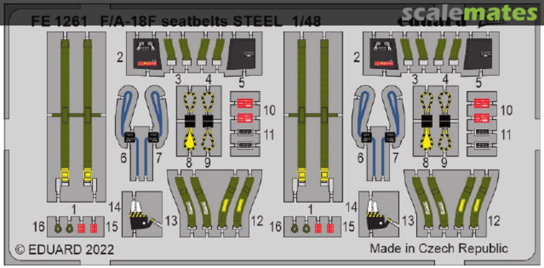 Boxart F/A-18F Super Hornet - Seatbelts STEEL FE1261 Eduard