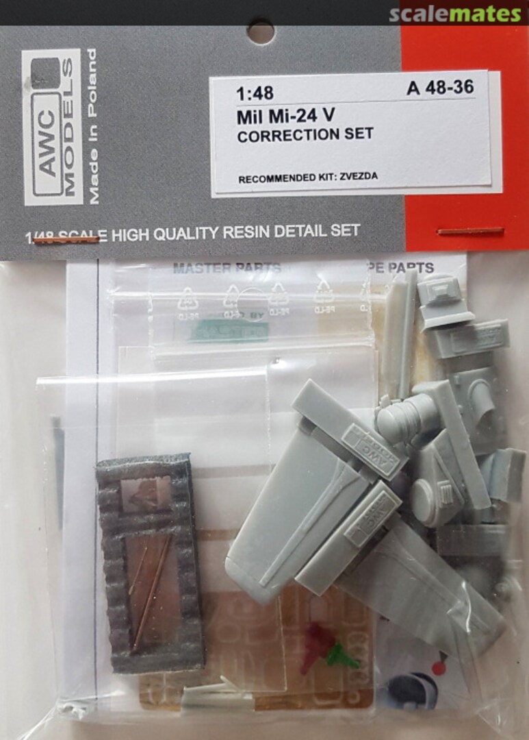 Boxart Mil Mi-24 V Correction Set A48-36 AWC Models