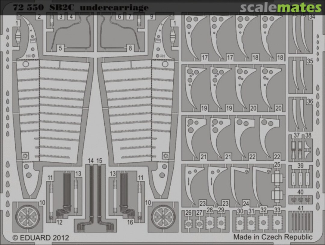 Boxart SB2C undercarriage 72550 Eduard