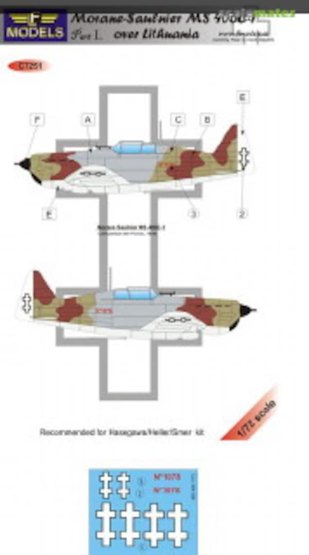 Boxart Moran-Saulnier MS 406C-1 over Lithuania C7251 LF Models