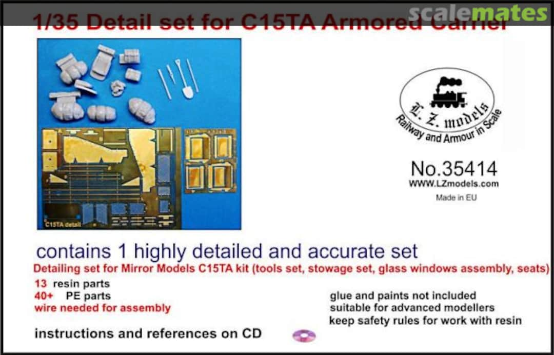 Boxart Detailing set for C15TA Armored Carrier 35414 L.Z. Models