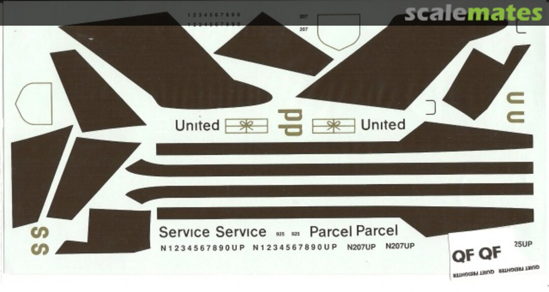 Boxart Boeing 727-100F: United Parcel Service FP44-UPS02 Flightpath Decals