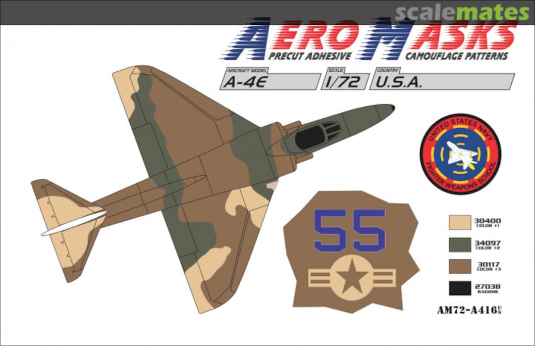 Boxart A-4E USA USNFWS 55Blue AM72-A416 AeroMasks