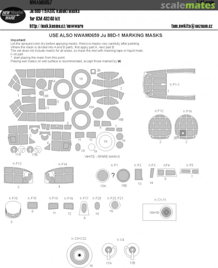 Boxart Ju 88D-1 BASIC kabuki masks NWAM0657 New Ware