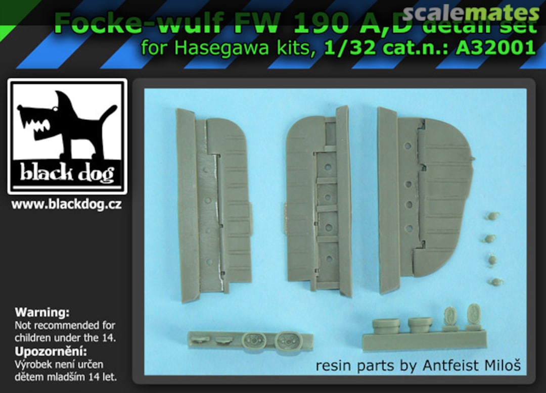 Boxart Focke-Wulf FW 190 A/D detail set A32001 Black Dog