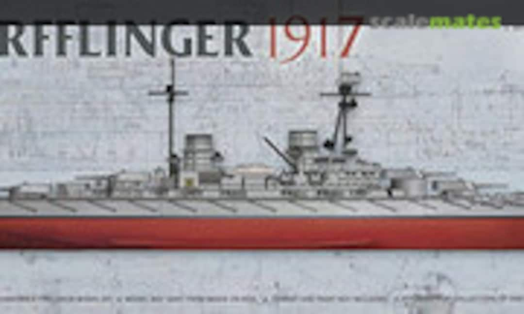 1:700 German Battlecruiser Derflinger Full Hull + 8 Metal Main Gun Barrels, 1917 (Snowman Model S07040)