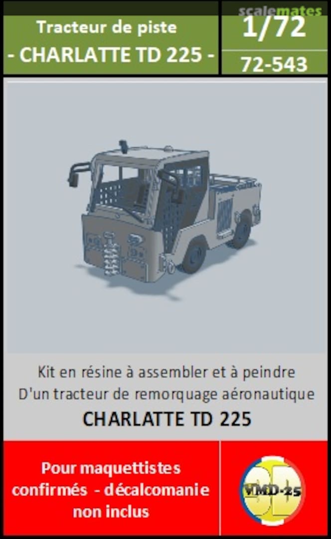 Boxart Tracteur de piste "CHARLATTE TD 225" 72-543 VMD25_3D