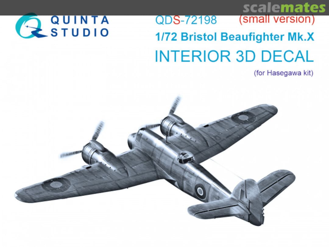 Boxart Bristol Beaufighter Mk.X interior 3D decals  QDS-72198 Quinta Studio