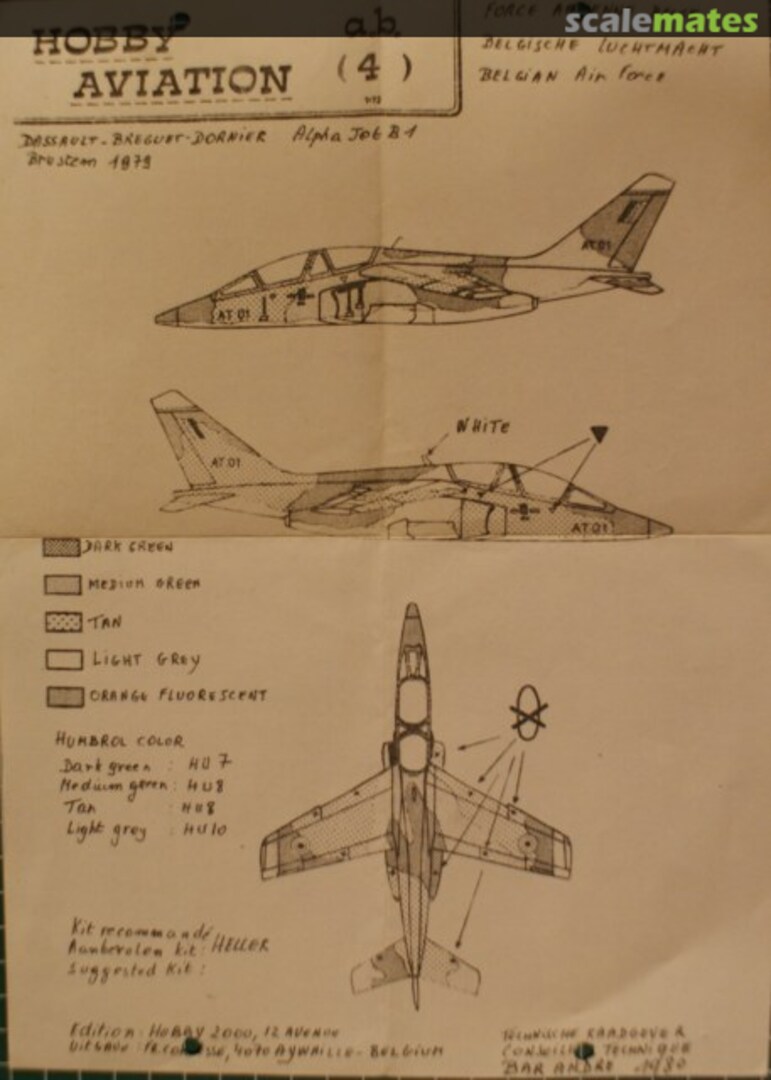 Boxart Dassault-Breguet-Dornier Alpha Jet AB4 Hobby Aviation