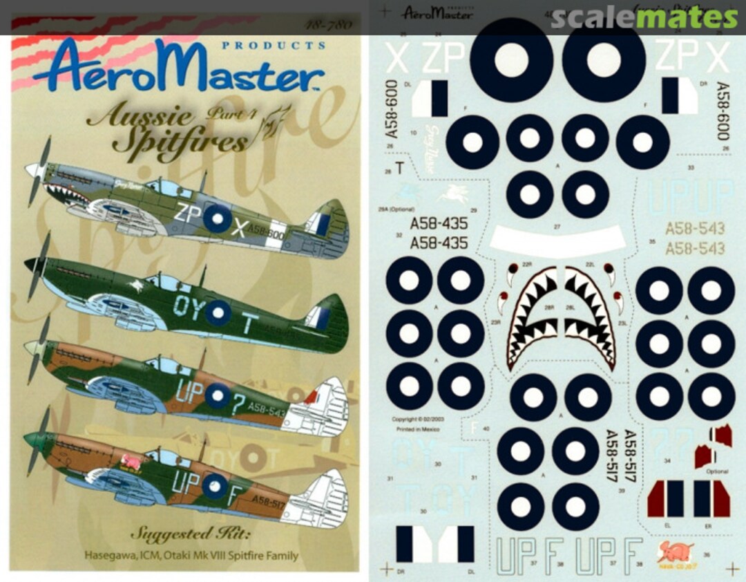 Boxart Aussie Spitfires 48-780 AeroMaster