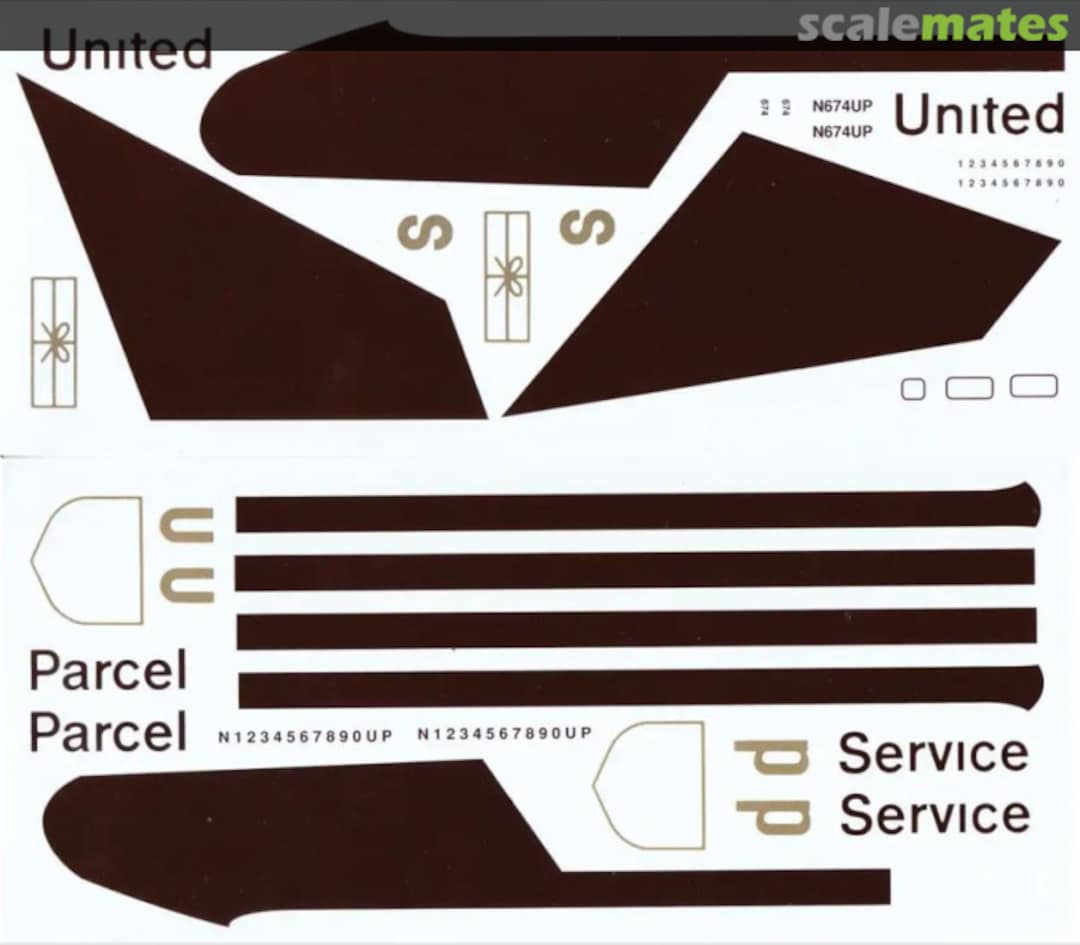 Boxart Boeing 747-100F: United Parcel Service FP44-UPS04 Flightpath Decals