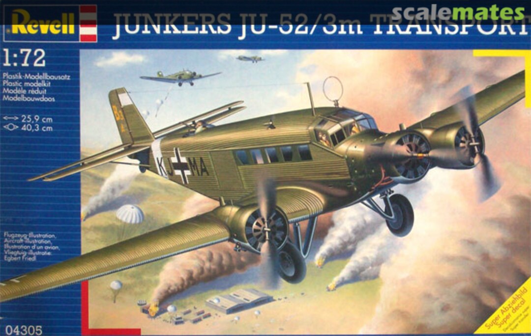 Boxart Junkers Ju-52/3m Transport 04305 Revell