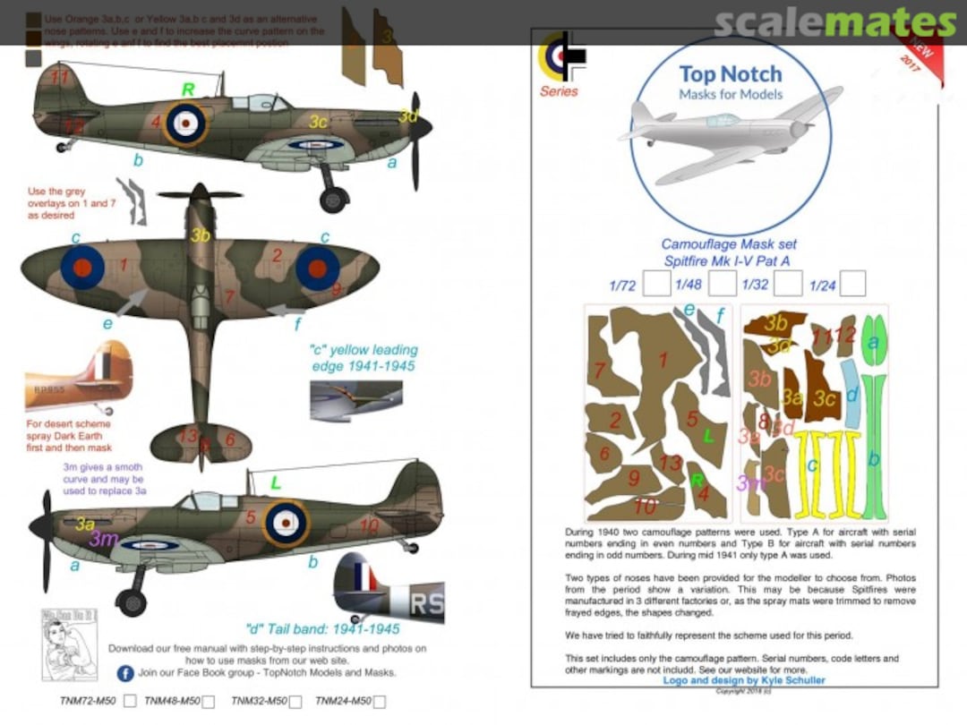 Boxart Spitfire Mk I-V TNM72-M50 TopNotch