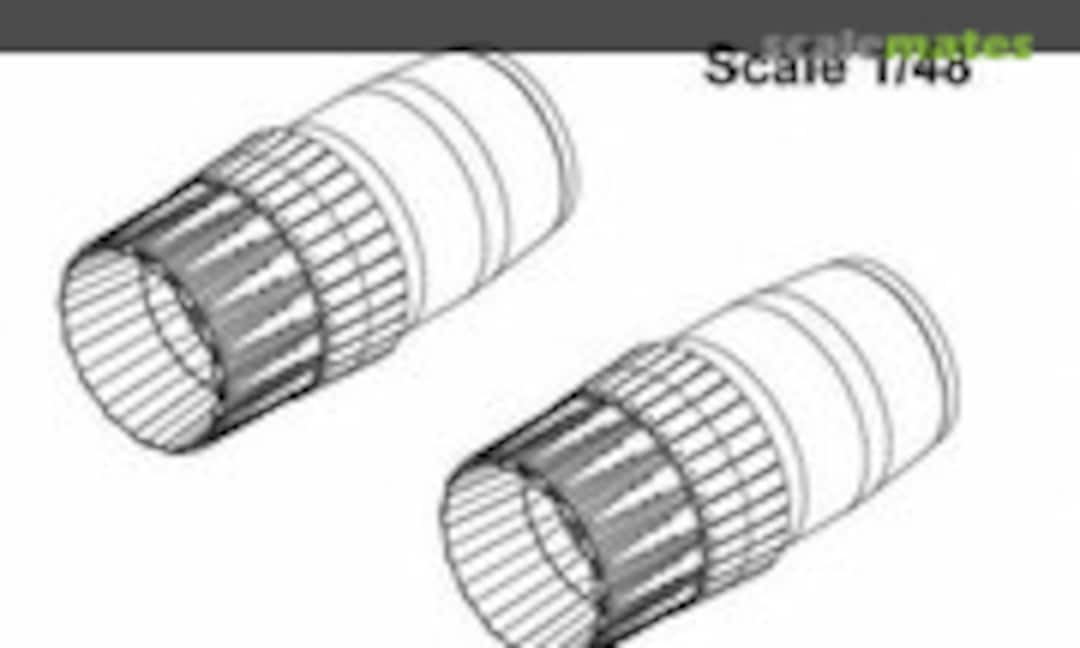 1:48 Su-33 aircraft AL-31F exhaust nozzles set (Amigo Models 48023)