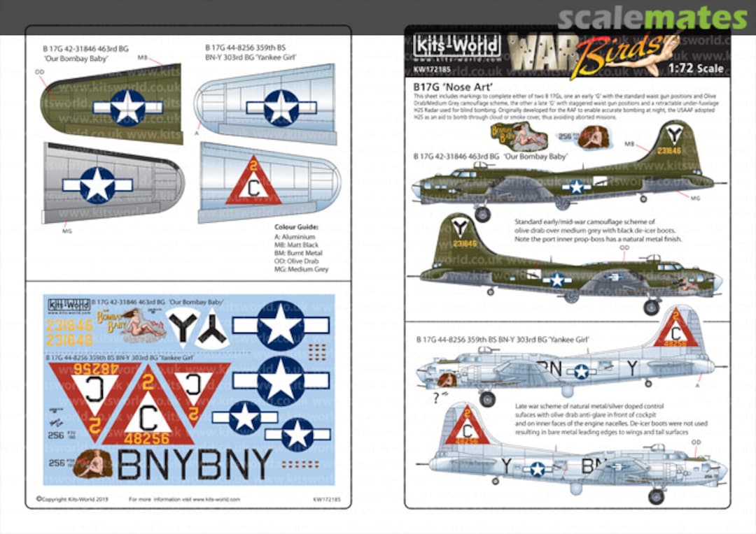 Boxart Boeing B-17G Flying Fortress KW172185 Kits-World