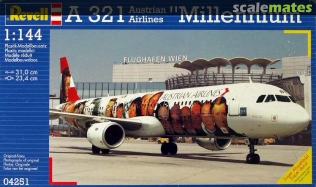 Boxart A 321 Austrian Airlines "Millennium" 04251 Revell