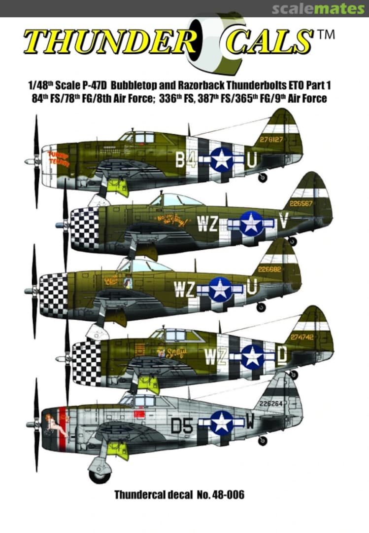 Boxart P-47D Thunderbolt ETO Part 1 48-006 ThunderCals