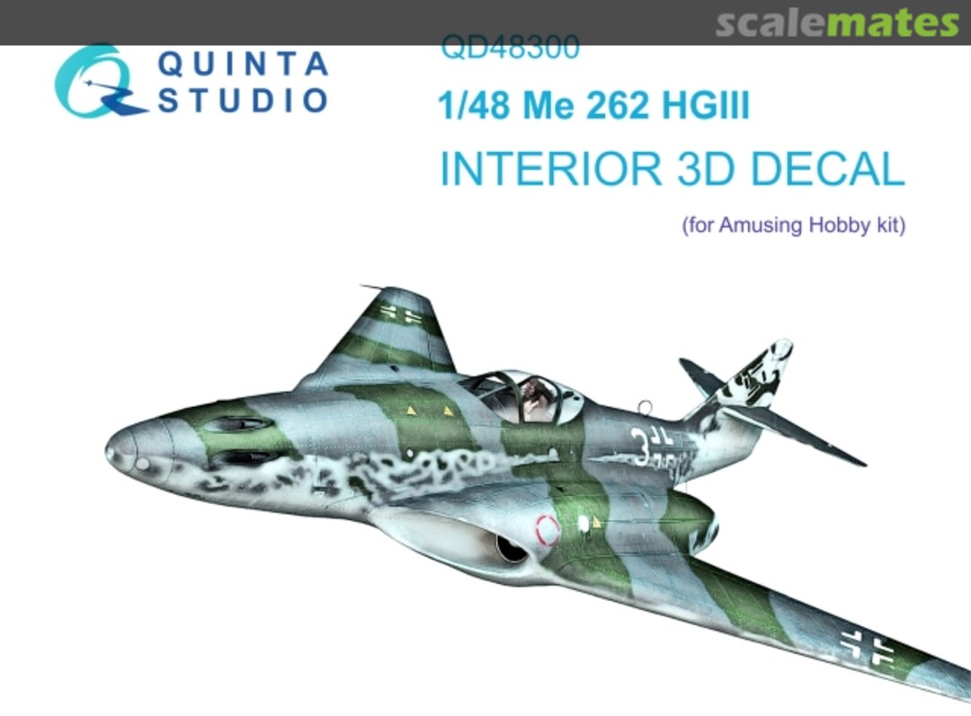 Boxart Me 262 HGIII interior 3D decal QD48300 Quinta Studio