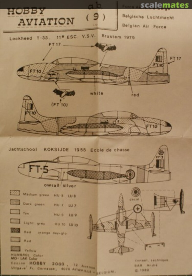 Boxart Lockheed T-33 AB9 Hobby Aviation