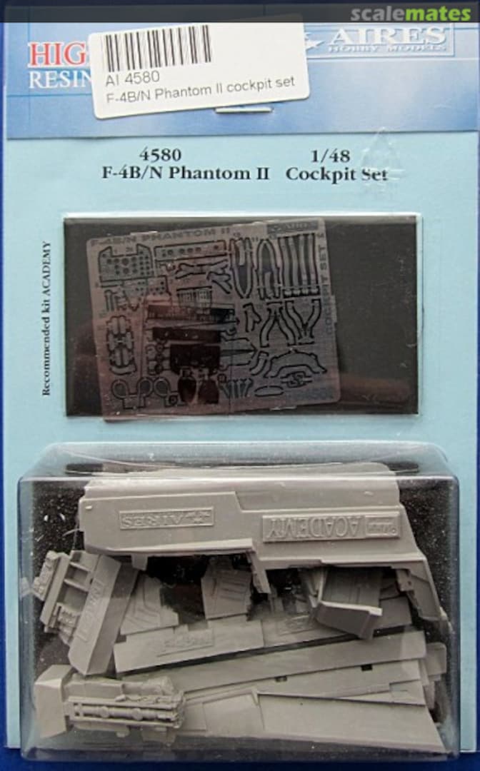 Boxart F-4B/N Phantom II Cockpit Set 4580 Aires