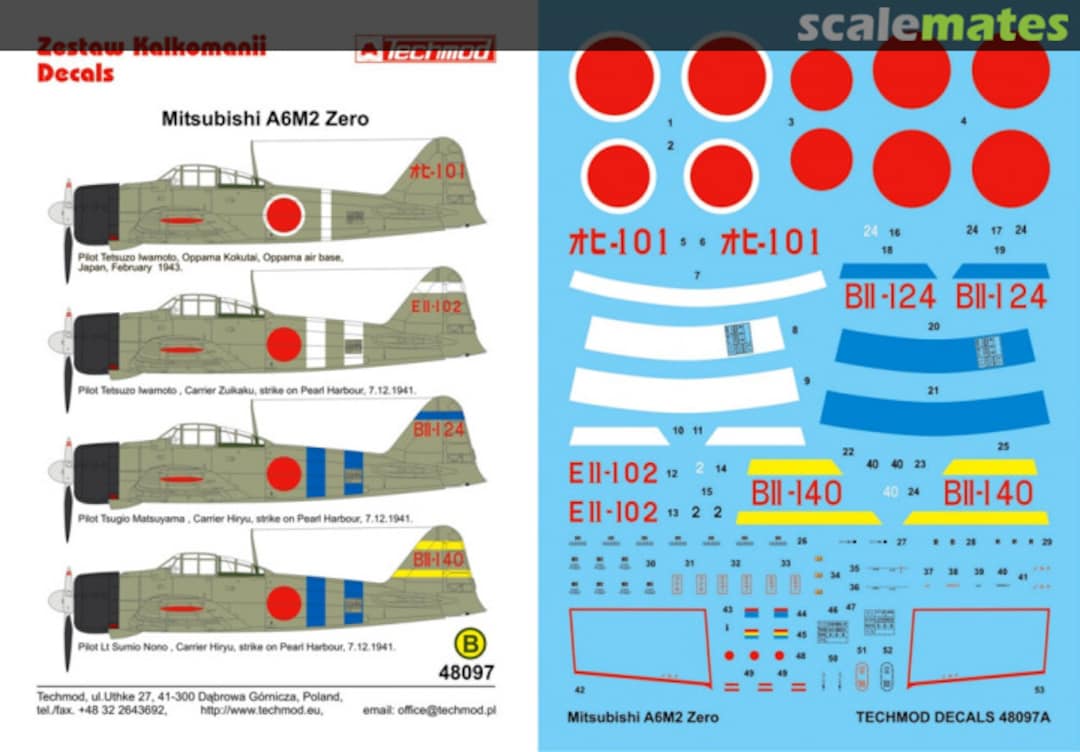 Boxart Mitsubishi A6M2 Zero 48097 Techmod