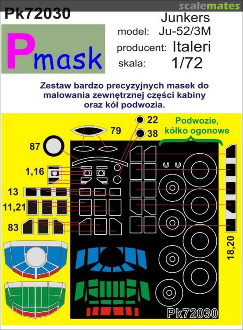 Boxart Junkers Ju-52/3M PK72030 Pmask