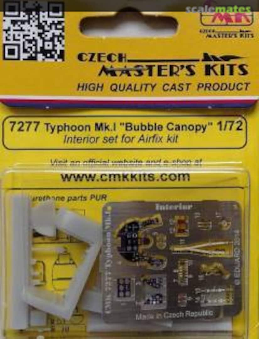 Boxart Typhoon Mk.I Bubble Canopy-Interior set 7277 CMK