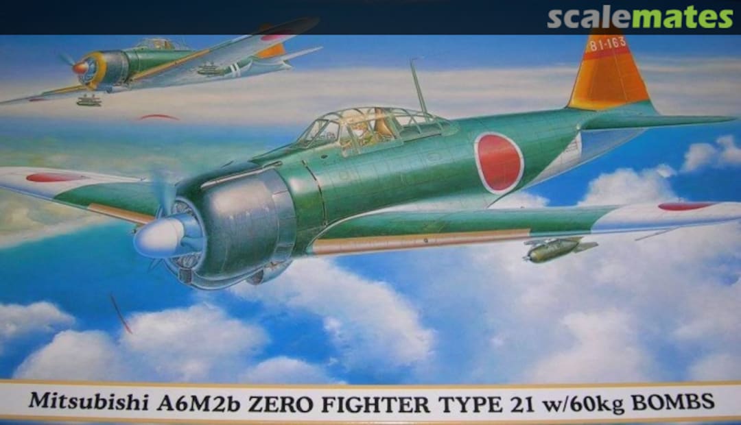 Boxart Mitsubishi A6M2b Zero Fighter Type 21 w/60kg Bombs 09626 Hasegawa