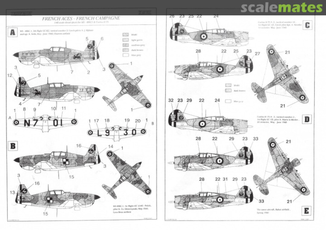 Boxart French WWII Aces (H 75 / MS 406) D 48001 Eduard