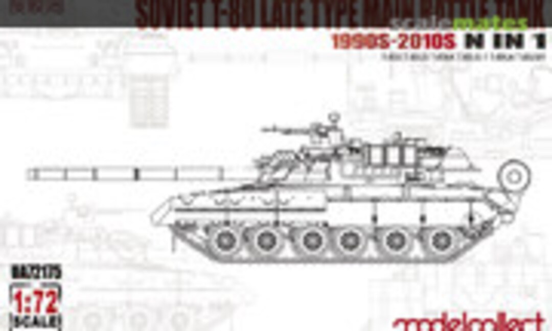 1:72 T-80 Late Type Main Battle Tank (Modelcollect UA72175)