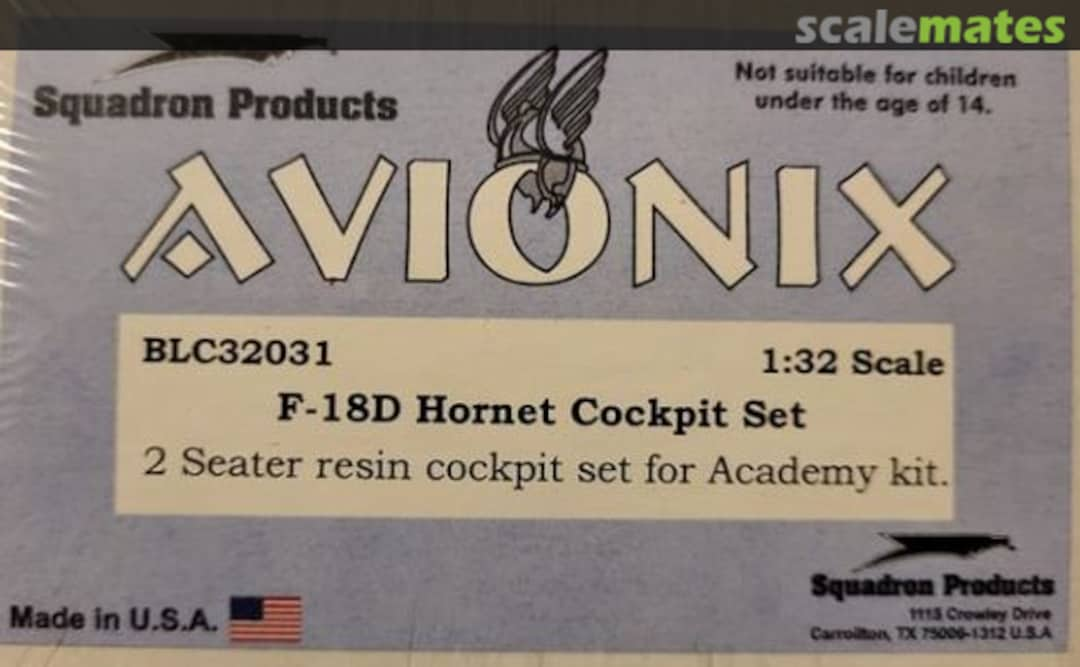 Boxart F-18D Hornet Cockpit Set BLC32031 Avionix