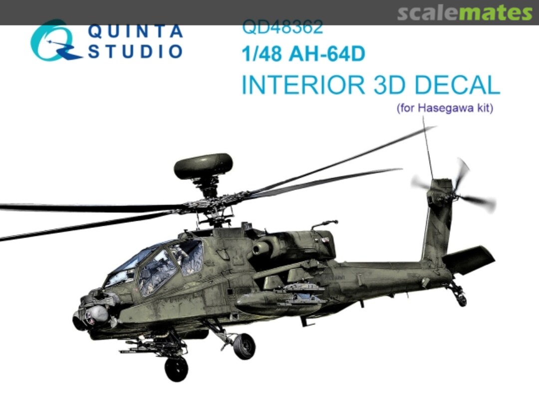 Boxart AH-64D interior 3D decal QD48362 Quinta Studio