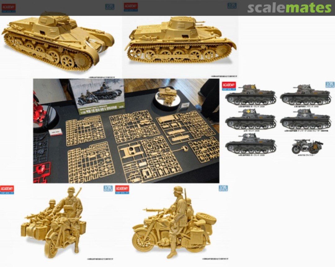 Contents Panzer I Ausf. B & Motorcycle 13556 Academy