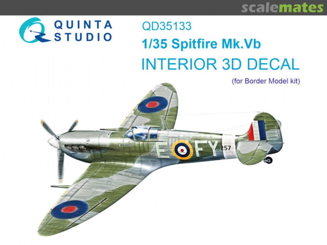 Boxart Spitfire Mk. Vb interior 3D decals QD35133 Quinta Studio