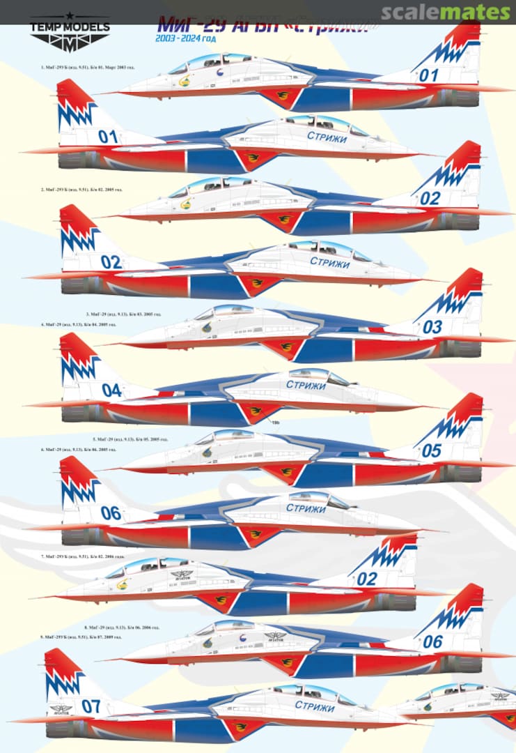 Boxart MIG-29 AGVP "Strizhi" 2003-2024 72044 Tempmodels Boxart MIG-29 AGVP "Strizhi" 2003-2024 72044 Tempmodels