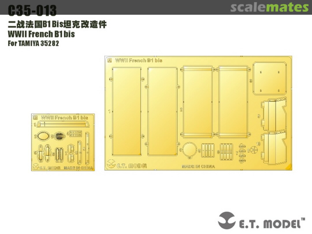 Boxart B1 bis WWII French tank Engine Grilles for Tamiya kit C35-013 E.T. Model